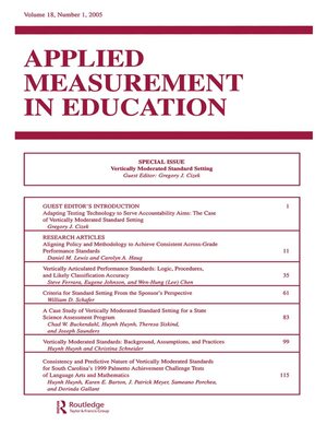 cover image of Vertically Moderated Standard Setting